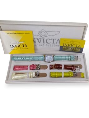 Invicta Watch Special Edition Gift Set Tritnite Night Glow Interchangeable Bands